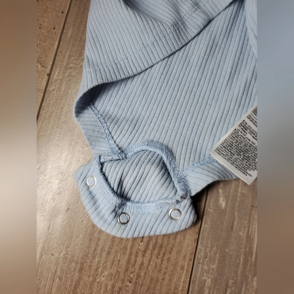 Old Navy Blue Ribbed Baby Girl Romper Size 6-12m NWOT